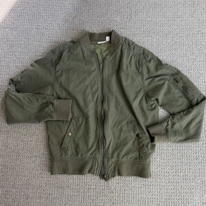 Nordstrom army green bomber jacket